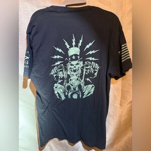 Grunt style Black Graphic Men's T-Shirt